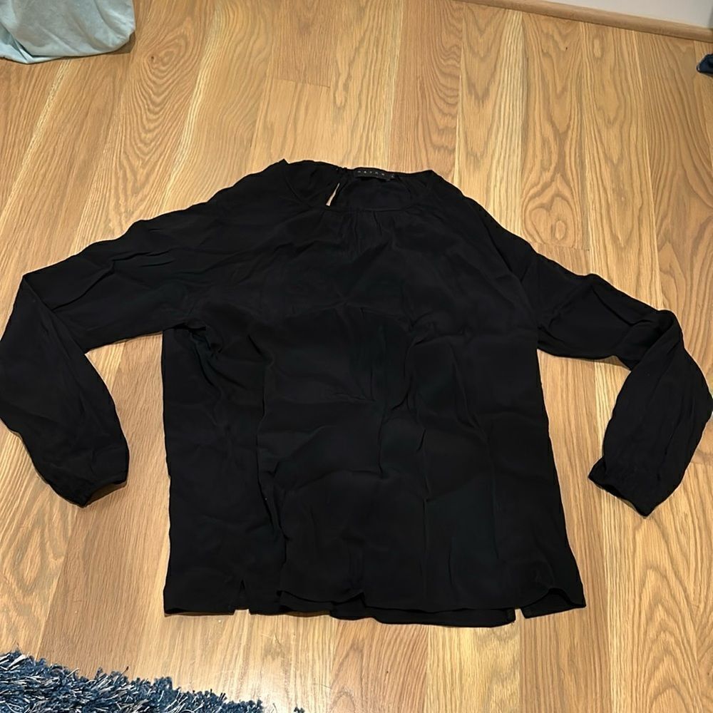 Hatch black maternity blouse long sleeve 1